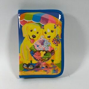 Vintage Lisa Frank Golden Retriever Puppy Ice Cream Zip Stationery Set Organizer